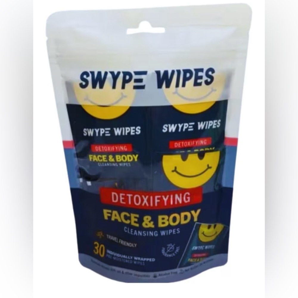 Swype Wipes Detoxifying Face & Body Cleansing Wipes - 30ct
